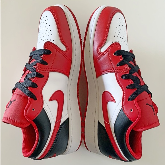 Nike ❌SOLD🎁Air Jordan 1 Low Reverse Black Toe 'Bulls' Mens 13 New. - Picture 4 of 8